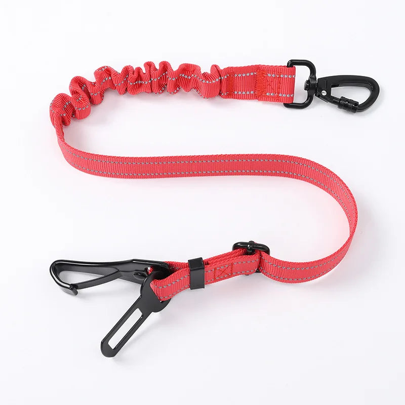 Adjustable Dog Car Seat Belt – Reflective Safety Leash Harness for Small & Large Dogs
