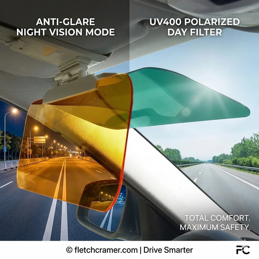 ClearDrive 2-in-1 HD Anti-Glare Visor | Day & Night Driving Safety