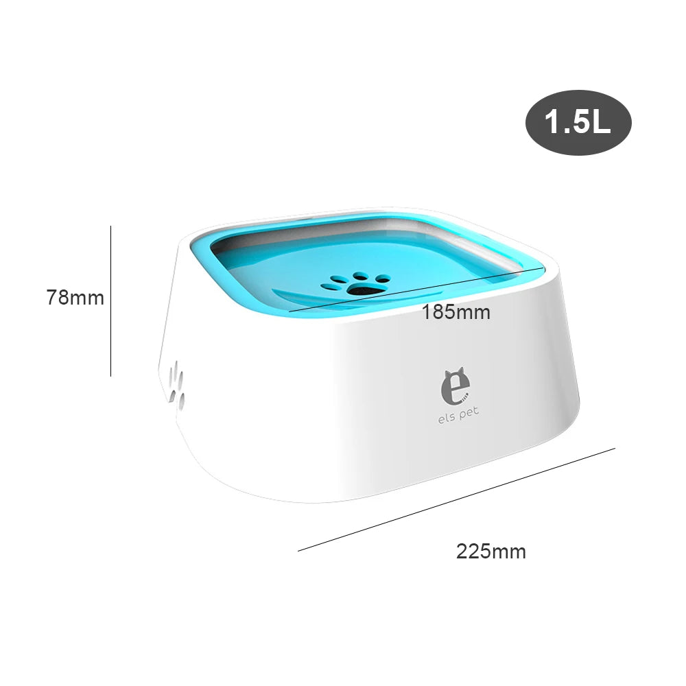 1.5L No-Spill Floating Dog Water Bowl – Anti-Splash Pet Water Dispenser for Dogs & Cats | Non-Wetting Mouth Design