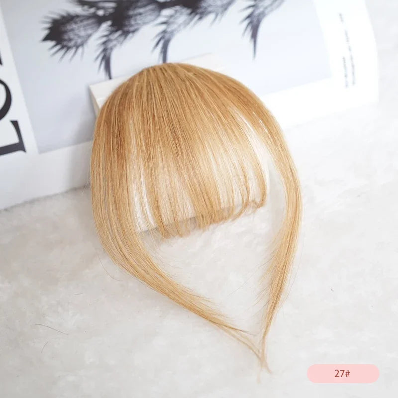 Invisible Air Bangs Clip-In – 100% Human Hair Fringe Extension for Women, Natural Look Styling Piece