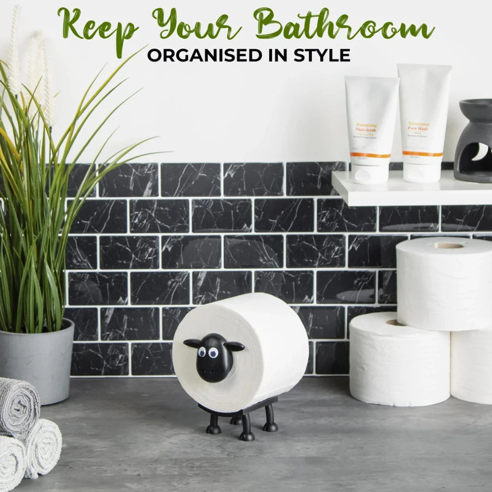 Sheep Toilet Roll Holder - Funny Creative Resin Tissue Organizer for Home Decor