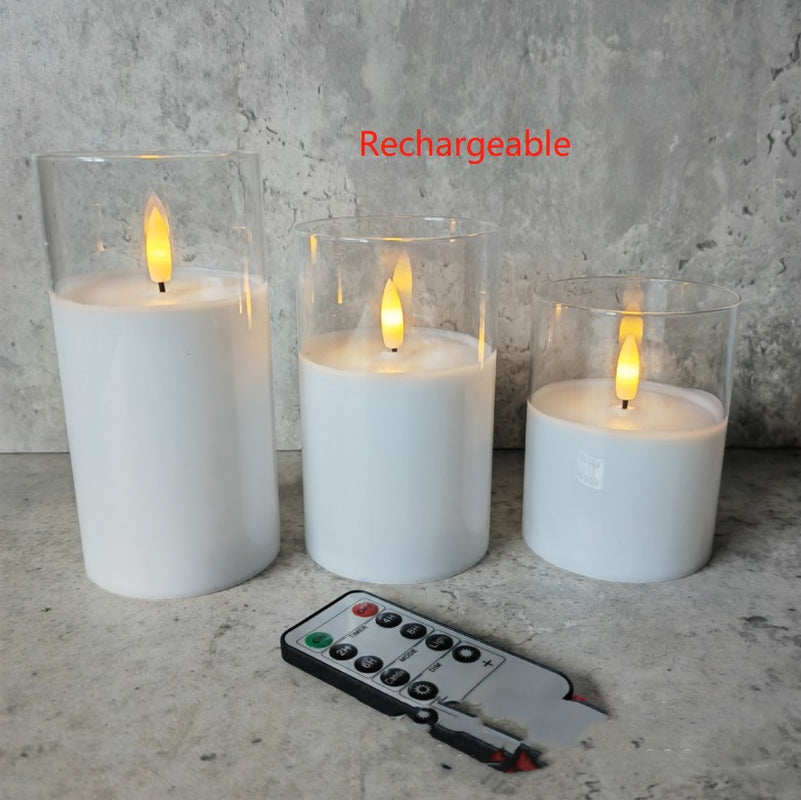 Rechargeable Flameless LED Aroma Candle – Realistic Flicker with Soothing Scent Diffuser