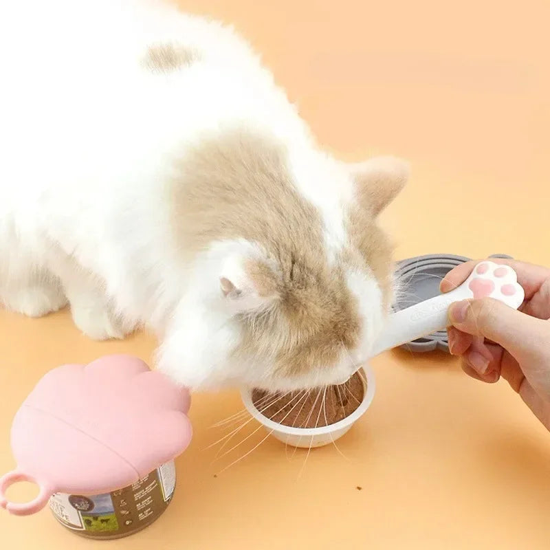 2-in-1 Long Handle Pet Food Spoon & Can Opener – Scoop & Serve for Dogs & Cats | Ideal for Wet & Dry Food