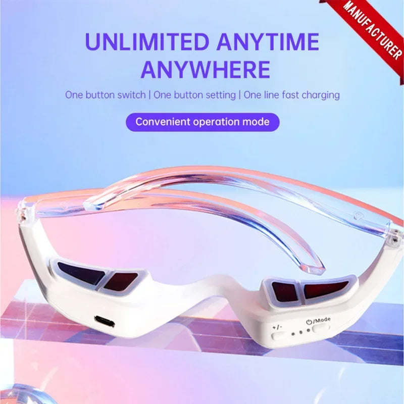 3D Red Light EMS Eye Massager Glasses – Anti-Puffiness, Wrinkle Reduction & Eye Fatigue Relief