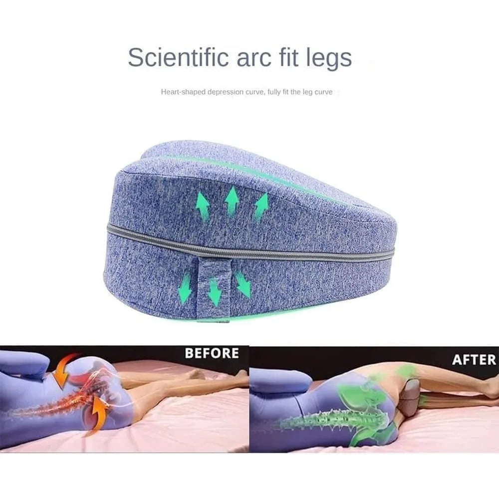 Leg Alignment Orthopedic Pillow for Side Sleepers – Sciatica & Hip Pain Relief | Revoget Memory Foam Support Cushion