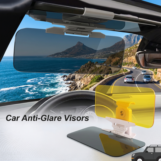 ClearDrive 2-in-1 HD Anti-Glare Visor | Day & Night Driving Safety