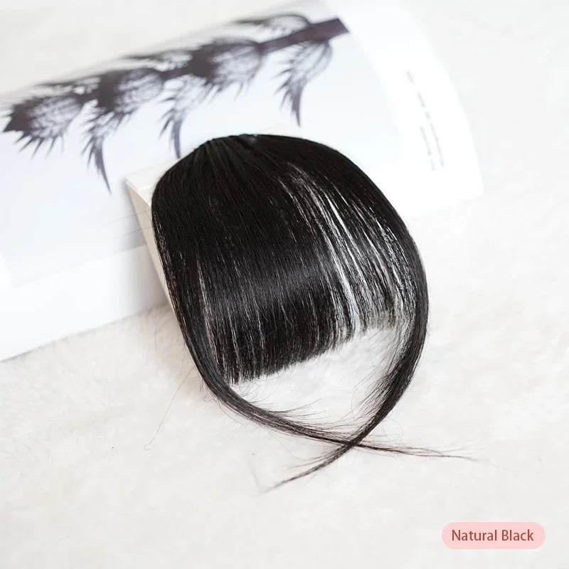 Invisible Air Bangs Clip-In – 100% Human Hair Fringe Extension for Women, Natural Look Styling Piece