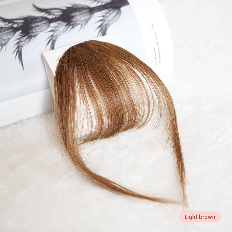 Invisible Air Bangs Clip-In – 100% Human Hair Fringe Extension for Women, Natural Look Styling Piece