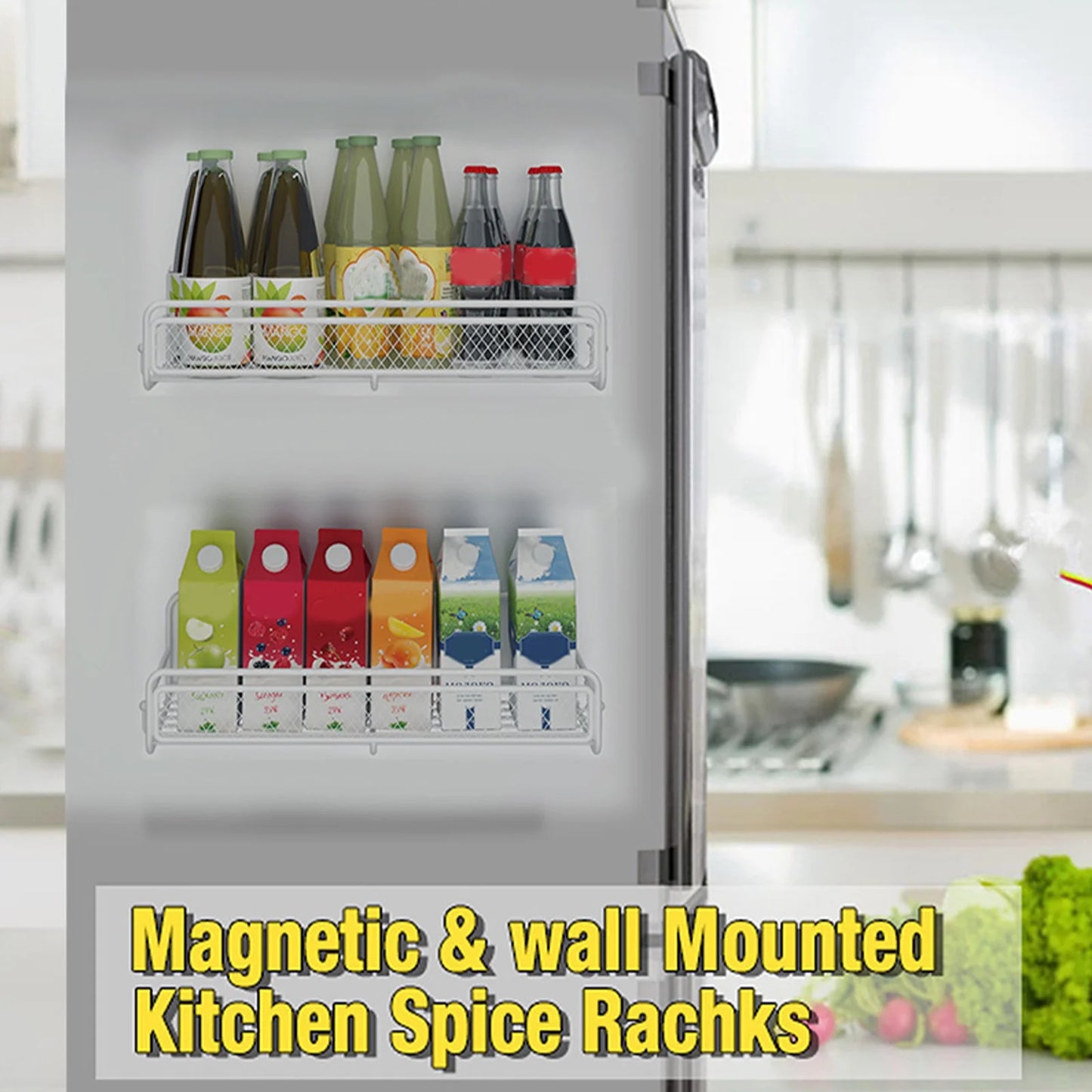 Magnetic Wire Mesh Basket – Versatile Organizer for Fridge, Office, Kitchen & Classroom Storage