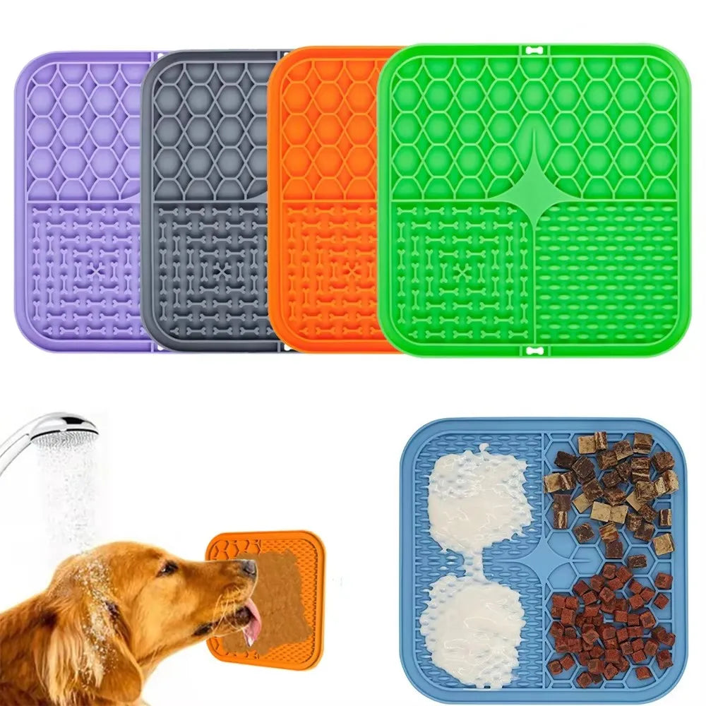 Pet Licking Pad – Silicone Slow Feeder with Suction Cups for Dogs & Cats