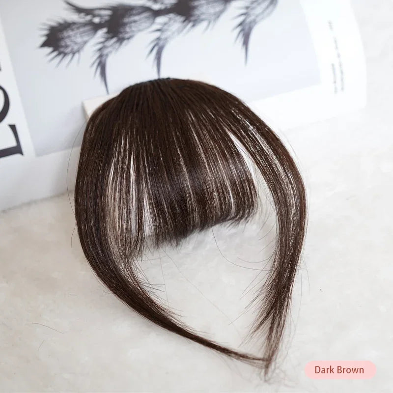 Invisible Air Bangs Clip-In – 100% Human Hair Fringe Extension for Women, Natural Look Styling Piece