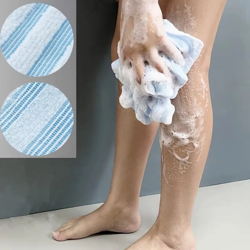 Ultra-Long Exfoliating Back Scrubber – Silver-Ion Shower Washcloth & Foam Bath Towel for Deep Clean & Skin Renewal