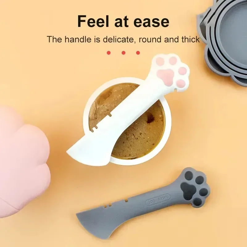 2-in-1 Long Handle Pet Food Spoon & Can Opener – Scoop & Serve for Dogs & Cats | Ideal for Wet & Dry Food