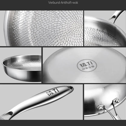 Luxury Titanium Frying Pan – Ultra-Strong, Naturally Non-Stick, Uncoated Cookware (3 Sizes)
