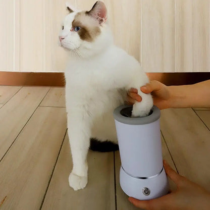 Portable Automatic Pet Paw Cleaner & Massager – USB Rechargeable for Small to Medium Dogs & Cats