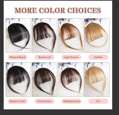 Invisible Air Bangs Clip-In – 100% Human Hair Fringe Extension for Women, Natural Look Styling Piece