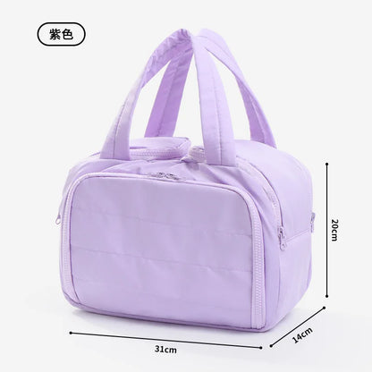 Large Capaci Portable Lightweight Makeup Bag Women'S Travel Miscellaneous Storage Bag Handheld Organizer Cosmetic Pouch Wash Bag
