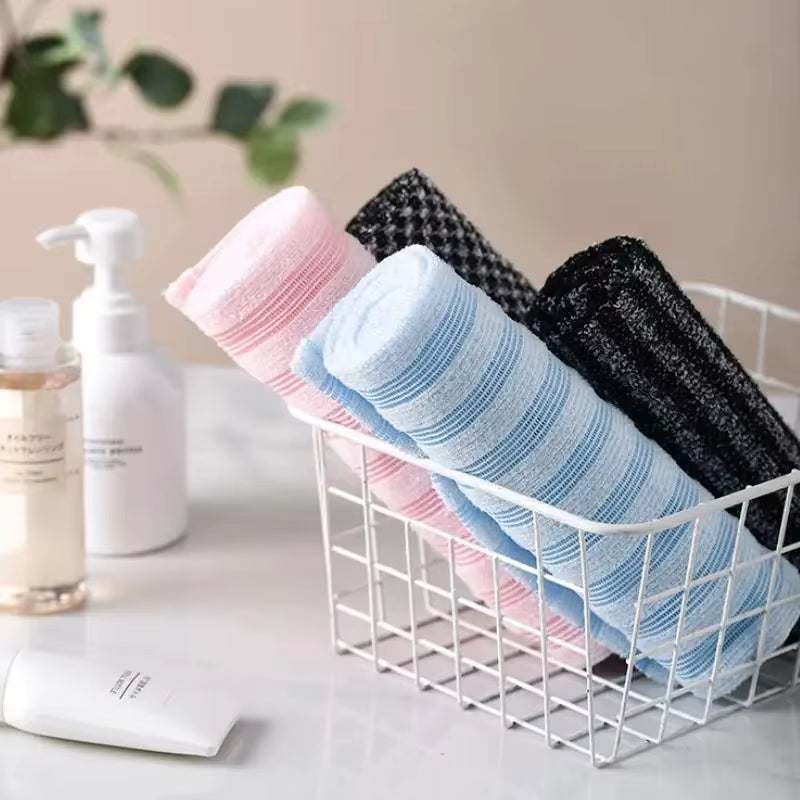 Ultra-Long Exfoliating Back Scrubber – Silver-Ion Shower Washcloth & Foam Bath Towel for Deep Clean & Skin Renewal
