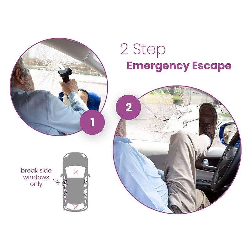Revolutionary Portable Car Door Assist Handle - Perfect for Seniors with Built-in Seat Belt Cutter and Window Breaker