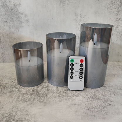 Rechargeable Flameless LED Aroma Candle – Realistic Flicker with Soothing Scent Diffuser