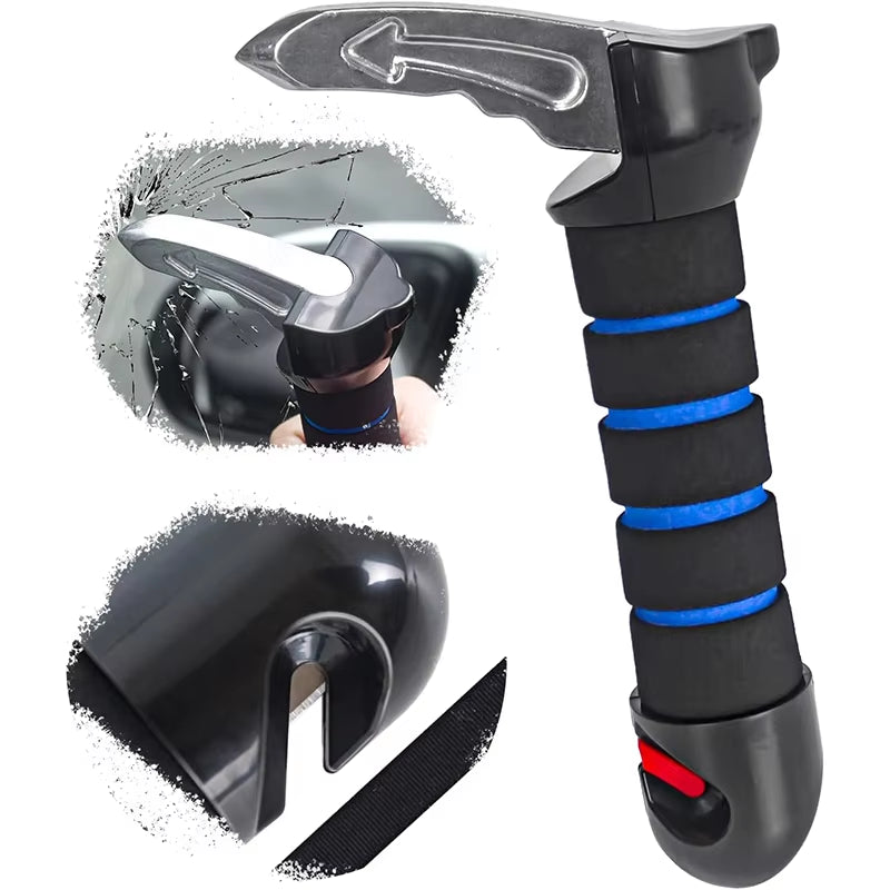 Revolutionary Portable Car Door Assist Handle - Perfect for Seniors with Built-in Seat Belt Cutter and Window Breaker
