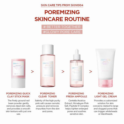 [SKIN1004 Official Shop] Perfect Pore Set | Deep Cleansing Foam + Pink Clay Stick Mask + Toner + Ampoule + Light Gel Cream