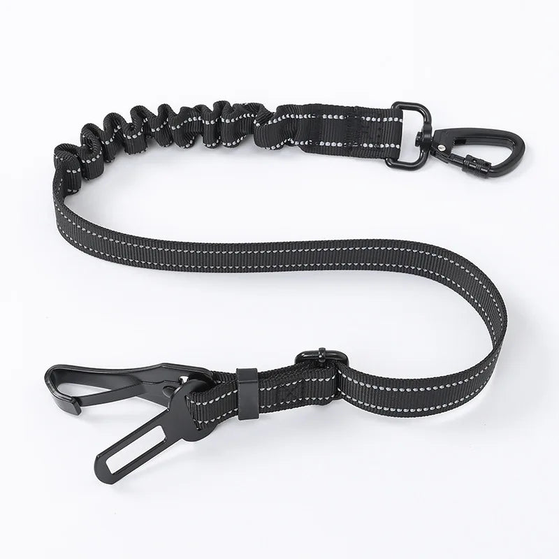 Adjustable Dog Car Seat Belt – Reflective Safety Leash Harness for Small & Large Dogs