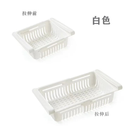 Expandable Fridge Drawer Organizer – Adjustable Refrigerator Storage Basket