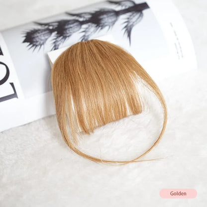 Invisible Air Bangs Clip-In – 100% Human Hair Fringe Extension for Women, Natural Look Styling Piece