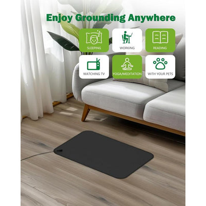 Grounding Mat – 24"x16" Earthing Pad for Better Sleep, Stress Relief & EMF Protection