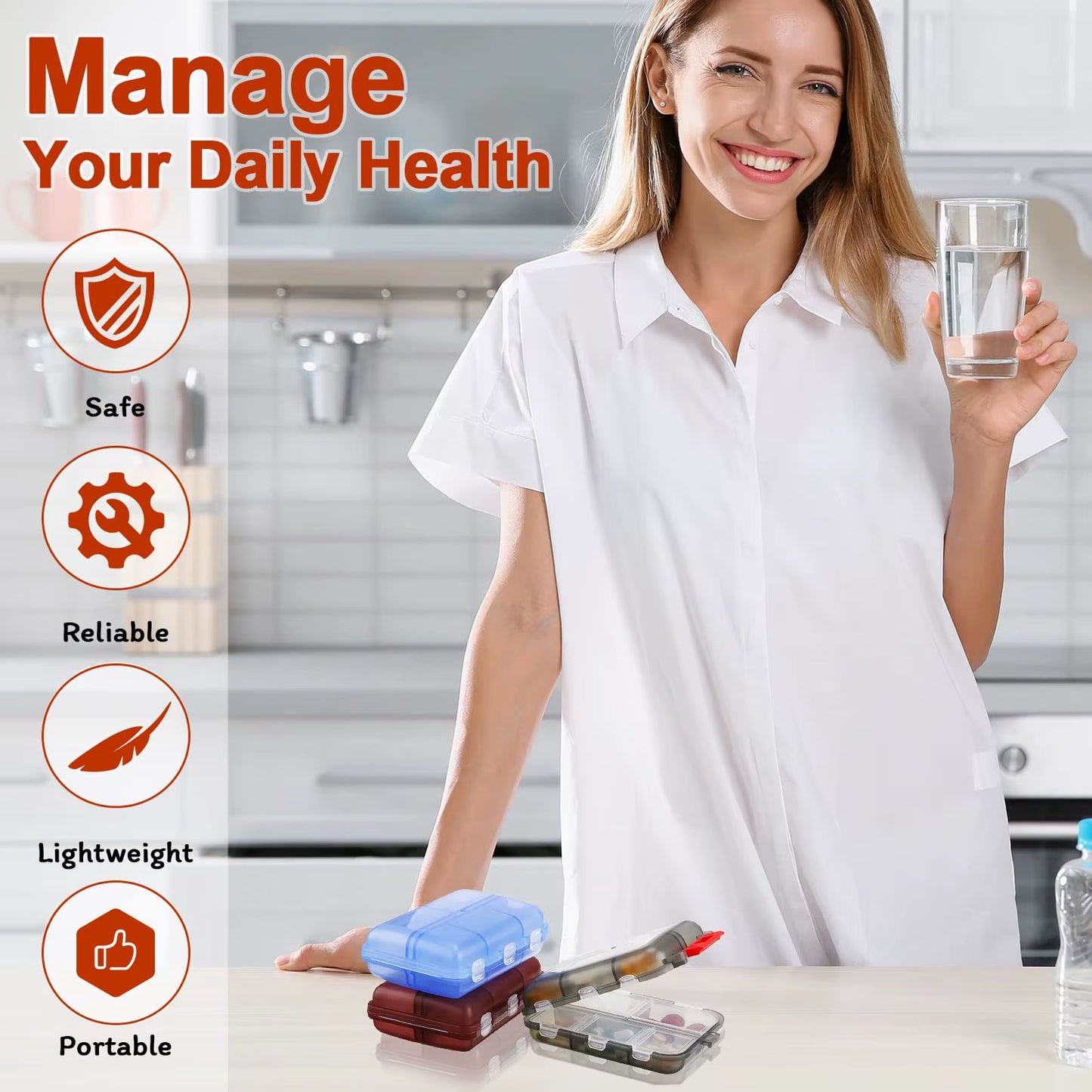 Travel Pill Organizer 