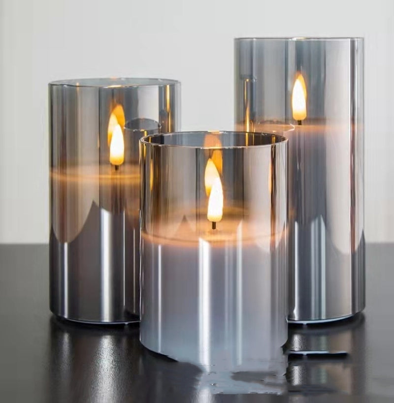 Rechargeable Flameless LED Aroma Candle – Realistic Flicker with Soothing Scent Diffuser