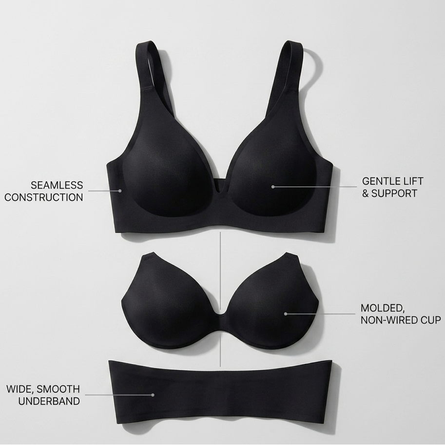 Wireless - VRcomfy Seamless Deep-V Bra