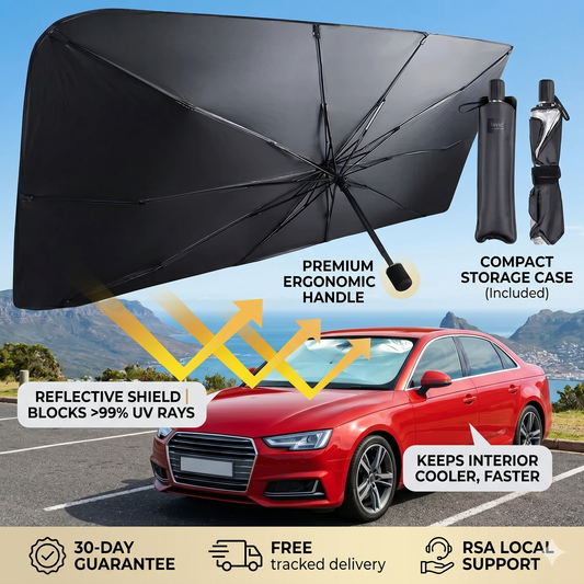 Ultimate Car Sunshade Umbrella - Foldable Heat & UV Protector for Your Windscreen