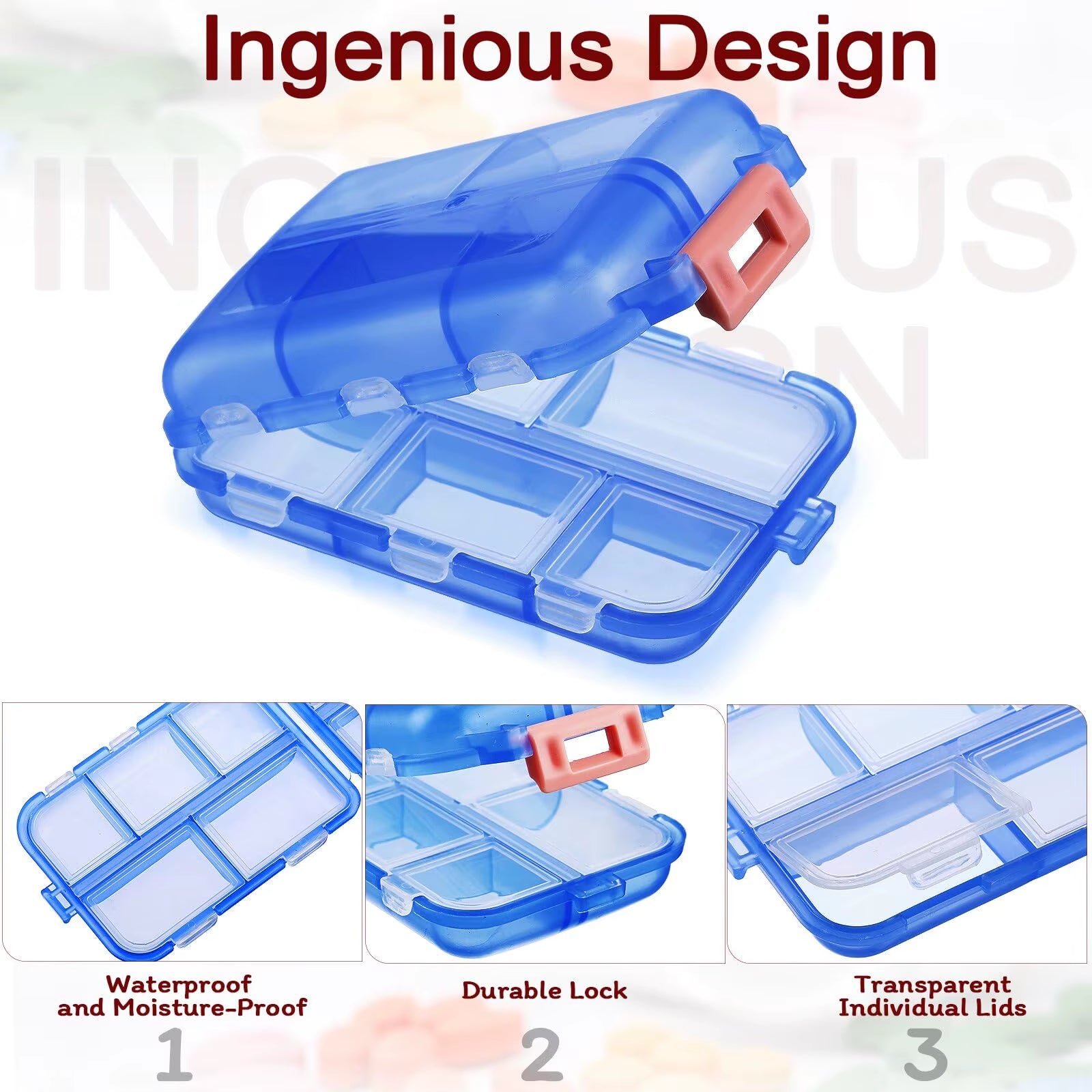 Travel Pill Organizer 