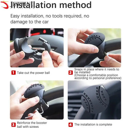 Car Steering Wheel Booster 360 Degree Rotation Steering Wheel Knob Ball Labor-Saving One Hand Steering Booster Car Accessories
