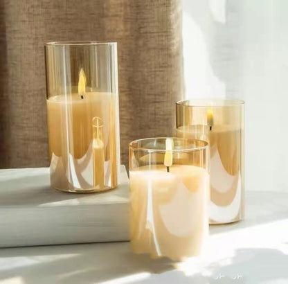 Rechargeable Flameless LED Aroma Candle – Realistic Flicker with Soothing Scent Diffuser