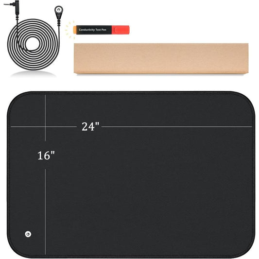 Grounding Mat – 24"x16" Earthing Pad for Better Sleep, Stress Relief & EMF Protection