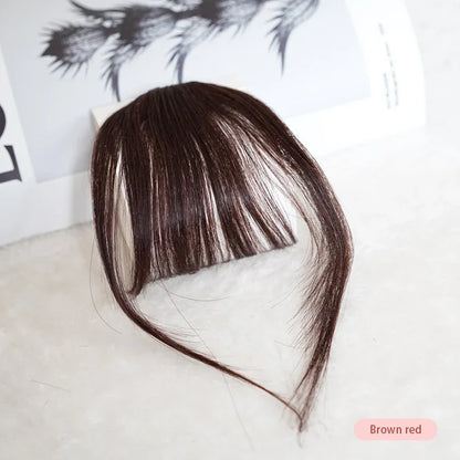 Invisible Air Bangs Clip-In – 100% Human Hair Fringe Extension for Women, Natural Look Styling Piece
