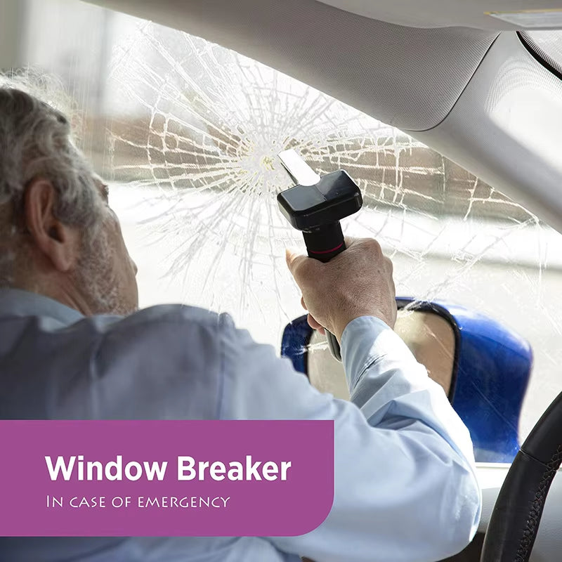 Revolutionary Portable Car Door Assist Handle - Perfect for Seniors with Built-in Seat Belt Cutter and Window Breaker