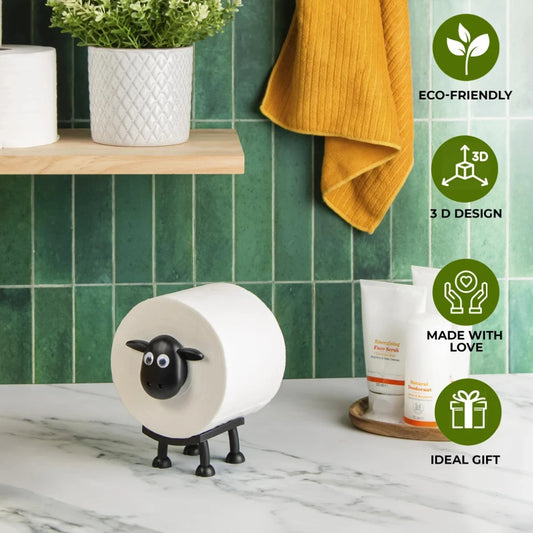 Sheep Toilet Roll Holder - Funny Creative Resin Tissue Organizer for Home Decor