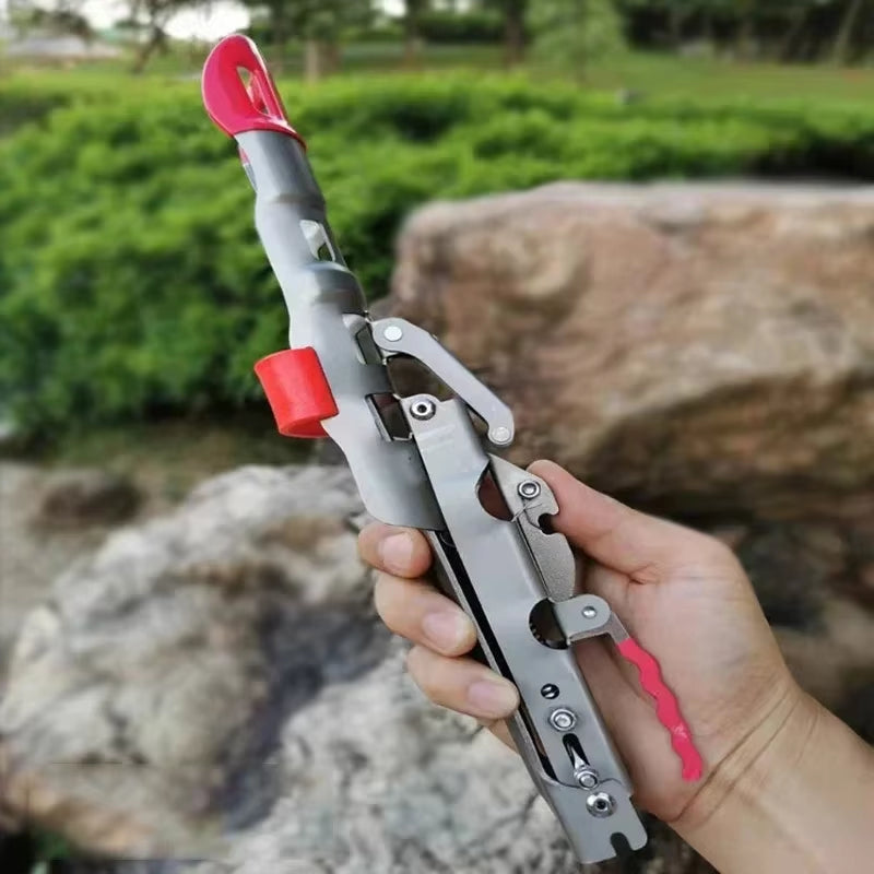 Experience Effortless Fishing with Our Automatic Double Spring Angle Fishing Pole Holder - Foldable, Anti-Rust Steel Design!