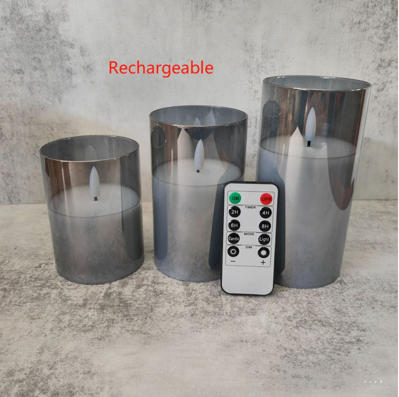 Rechargeable Flameless LED Aroma Candle – Realistic Flicker with Soothing Scent Diffuser